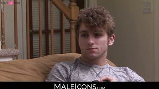 MaleIcons.com - Bearded daddy's big dick invasion of a tight twink ass