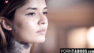 PornTaboos.com - Tattooed babe Vanessa Vega's pussy filled with a hot creampie after
