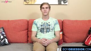 BoyObsession.com - Interviewed twink Ethan reveals his pleasures and jerks off