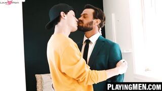 PlayingMen.com - Edward Terrant's moans fill the room as James Fox drills his ass