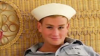 Young blonde dude sucking off his buddies cock for a cumshot