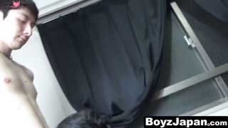 BoyzJapan.com - Khan lubes up for a hardcore session with buds Kaoru and Seki
