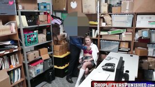 ShopliftersPunished.com - Naughty shoplifter Alyssa Cole hammered rough in office by