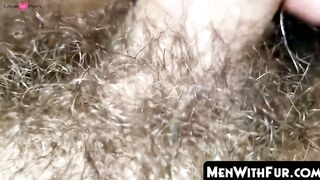 MenWithFur.com - Amateur handsome jock jerks his big uncut cock
