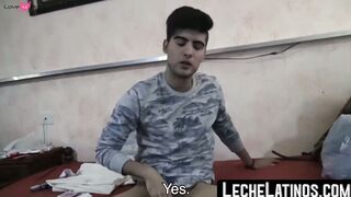LecheLatinos.com - Latin stud's first gay experience with a hard, bareback ass poundi