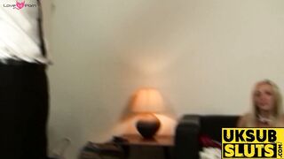 UKSubSluts.com - Petite subslut Amber Deen's face fucking and costume play