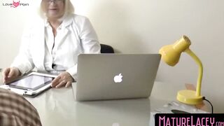 MatureLacey.com - Doctor GILF's big tit impaling on hard black dick