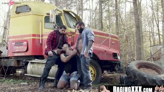 RagingXXX.com - Teddy Torres's ass punished by daddy dick in a hardcore gangbang