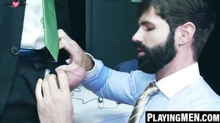 PlayingMen.com - Bearded hunk Sir Peter doggystyle ass pounds sexy Dani Robles