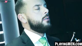 PlayingMen.com - Bearded hunk Sir Peter doggystyle ass pounds sexy Dani Robles