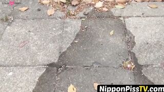 NipponPissTV.com - Japanese ladies secretly taped as they are pissing outdoors