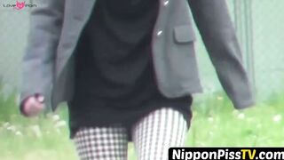NipponPissTV.com - Japanese ladies secretly taped as they are pissing outdoors