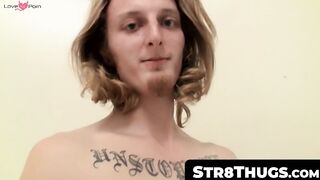 Str8Thugs.com - Freaky ginger Kenneth Slayer's cum gun play and self-pleasuring scene
