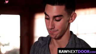RawNextDoor.com - Young homo Nate Stone anally pounded with raw dick by Alex Grand