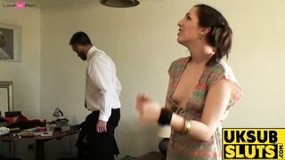 UKSubSluts.com - Pig tails slag Liz Rainbow's facial earning after power fuck