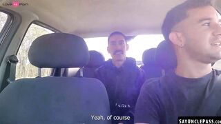 Isra Hell bottoms for his horny driver Kevin Alexander on the road