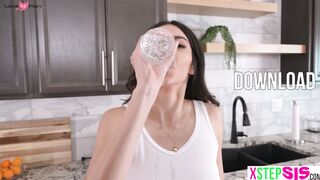 Tiny stepsis dared stepbro to spank her