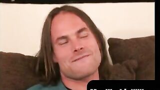 MenWorkinXXX.com - Long haired homosexual enjoys a cigar before jerking off