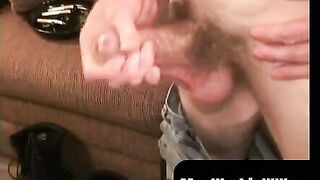 MenWorkinXXX.com - Long haired homosexual enjoys a cigar before jerking off