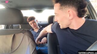 Ayun XXX gives his hot driver Matt Vi a deep and hard cock ride