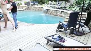SayUncleNetwork.com - Aiden Asher and jock Jax Thirio in hot poolside bareback action