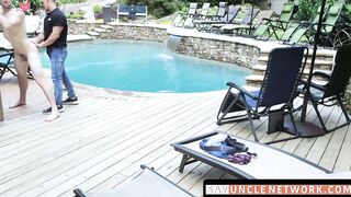 SayUncleNetwork.com - Aiden Asher and jock Jax Thirio in hot poolside bareback action