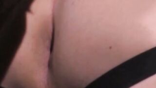 Quixote slips on a couple of black latex gloves, shines them up with creamy lube, and