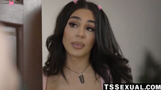 TSSexual.com - Eva Maxim oiled up for a relentless fucking with Aiden