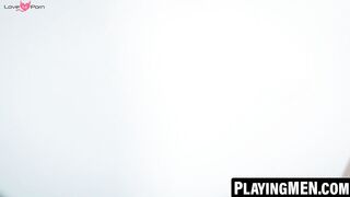 PlayingMen.com - Rocky Vallarta sucks and rides boss's thick cock for a promotion