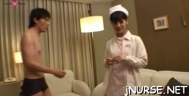 Nurse takes it doggystyle