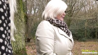 OLDNANNY 2 blonde ladies dig masturbation together