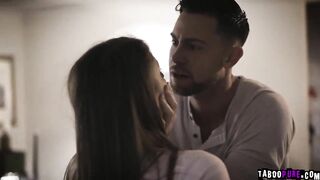 Pervy stepbrother making out stepsister Gia and groping her hooters