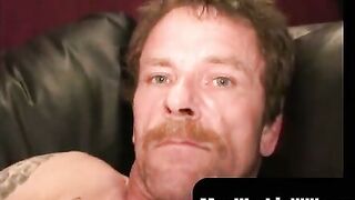MenWorkinXXX.com - Experienced rod choker spanks his hairy cock and sprays cum solo