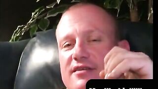 MenWorkinXXX.com - Chubby homosexual dude strokes his tiny cock solo until he cums