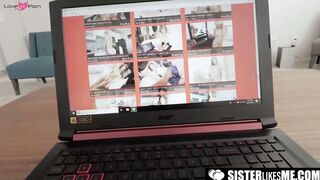 SisterLikesMe.com - Teen stepsis Violet Rain gets ass fingered while fucked hard