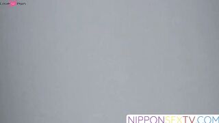 NipponSexTV.com - Japanese student teases her pussy through her panties