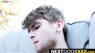 NextDoorXXX.com - Outdoor cock stroking with handsome young jock Derek Hart in a hot
