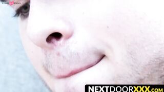 NextDoorXXX.com - Outdoor cock stroking with handsome young jock Derek Hart in a hot