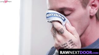 RawNextDoor.com - Gay deviant Lance Ford barebacked after pantie sniffing by Mason Wi
