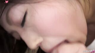 Japanese Teen give First Blowjob