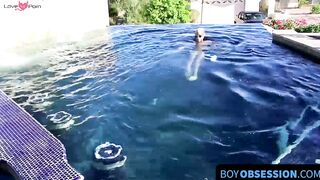 BoyObsession.com - Tyler Thayer's poolside cock jerking for your viewing pleasure