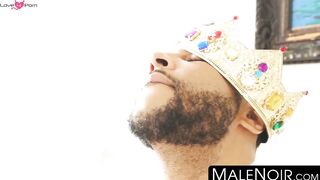 MaleNoir.com - Tattooed black stud Jaxx Maxim strokes his massive cock until he burst