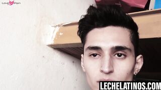 LecheLatinos.com - Sonny's horny mouth painted with my cum