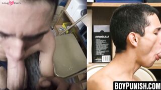 BoyPunish.com - Skinny gay suspect blows cop's cock for release