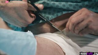 Patients threesome with the surgeon and nurse