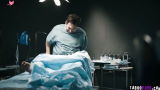 Patients threesome with the surgeon and nurse