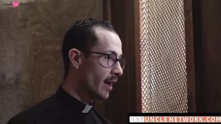 SayUncleNetwork.com - Post-blowjob bliss as religious twink gets barebacked hard