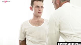 BoyMissionary.com - Young gay's tight hole ravaged by a stud's raw cock