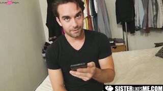 SisterLikesMe.com - Naughty Latina Moka Mora gets shared and fucked by step brothers
