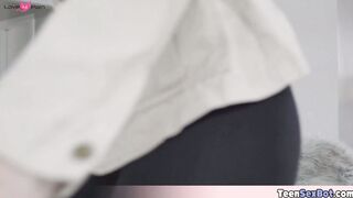 Sexy teen with a time stop application